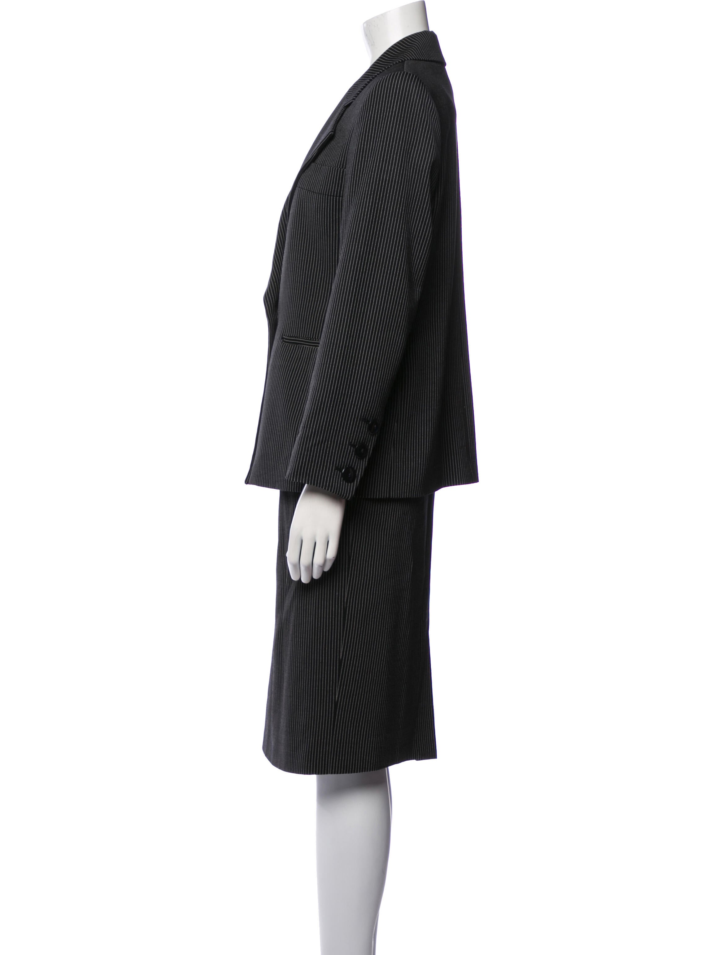Yves Saint Laurent Rive Gauche Vintage 1980's Skirt Suit