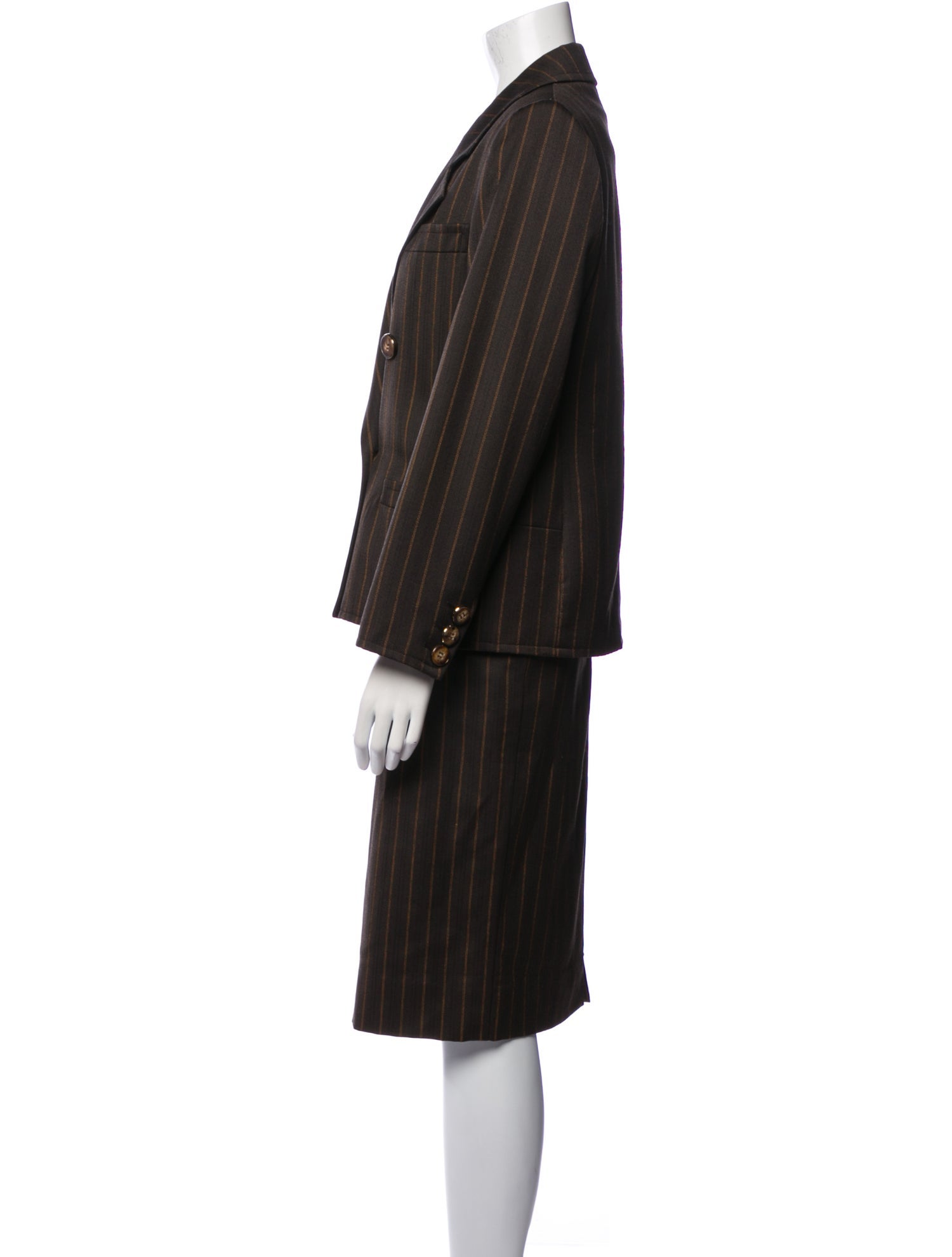Yves Saint Laurent Rive Gauche Vintage 1980's Skirt Suit