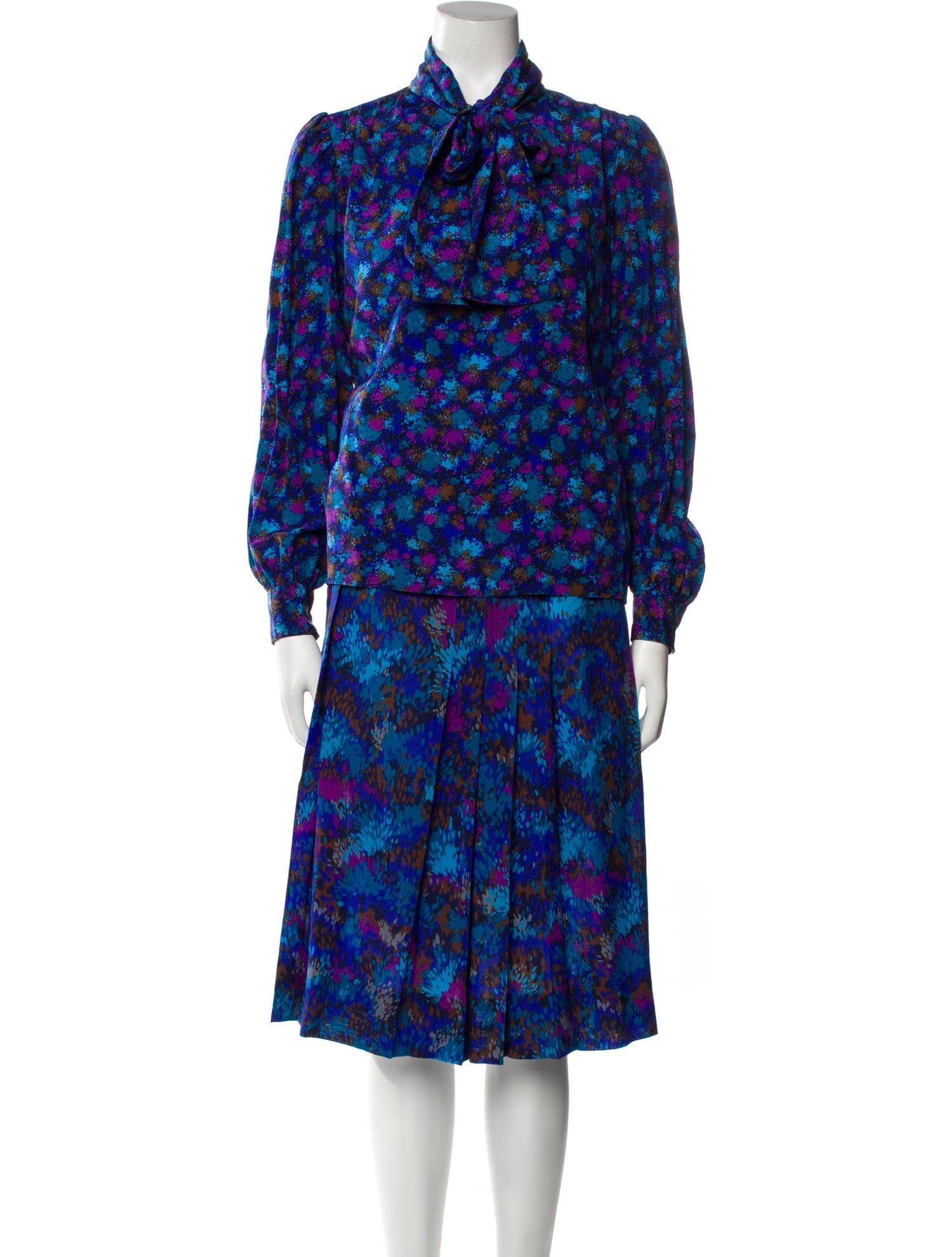 Yves Saint Laurent Rive Gauche Vintage Late 1970's - Early 1980's Skirt Set