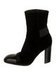 Yves Saint Laurent Rive Gauche Velvet Bow Accents Sock Boots