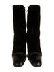 Yves Saint Laurent Rive Gauche Velvet Bow Accents Sock Boots