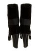 Yves Saint Laurent Rive Gauche Velvet Bow Accents Sock Boots