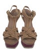 Yves Saint Laurent Rive Gauche Suede T-Strap Sandals