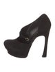 Yves Saint Laurent Rive Gauche Suede D'Orsay Pumps