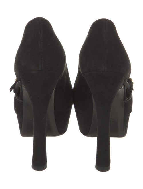 Yves Saint Laurent Rive Gauche Suede D'Orsay Pumps