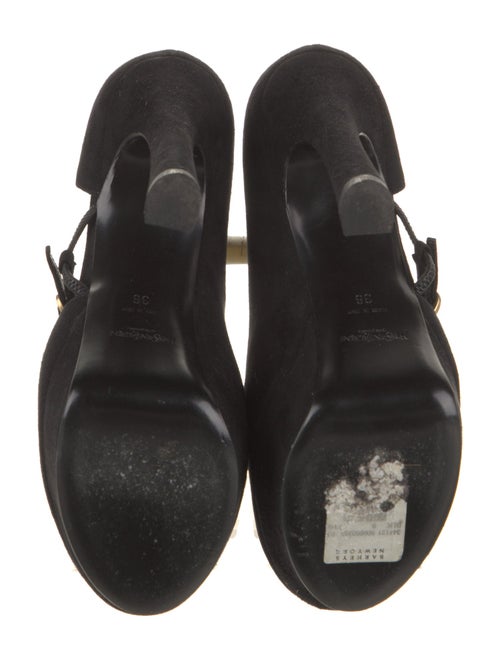 Yves Saint Laurent Rive Gauche Suede D'Orsay Pumps