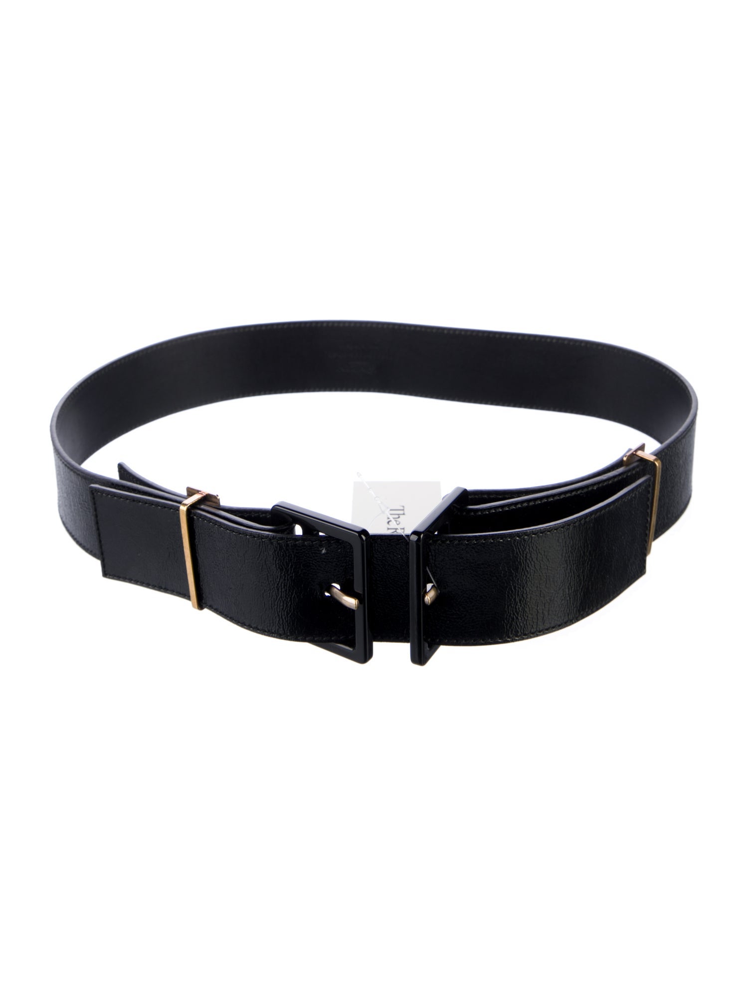 Yves Saint Laurent Rive Gauche Leather Waist Belt - Black Belts