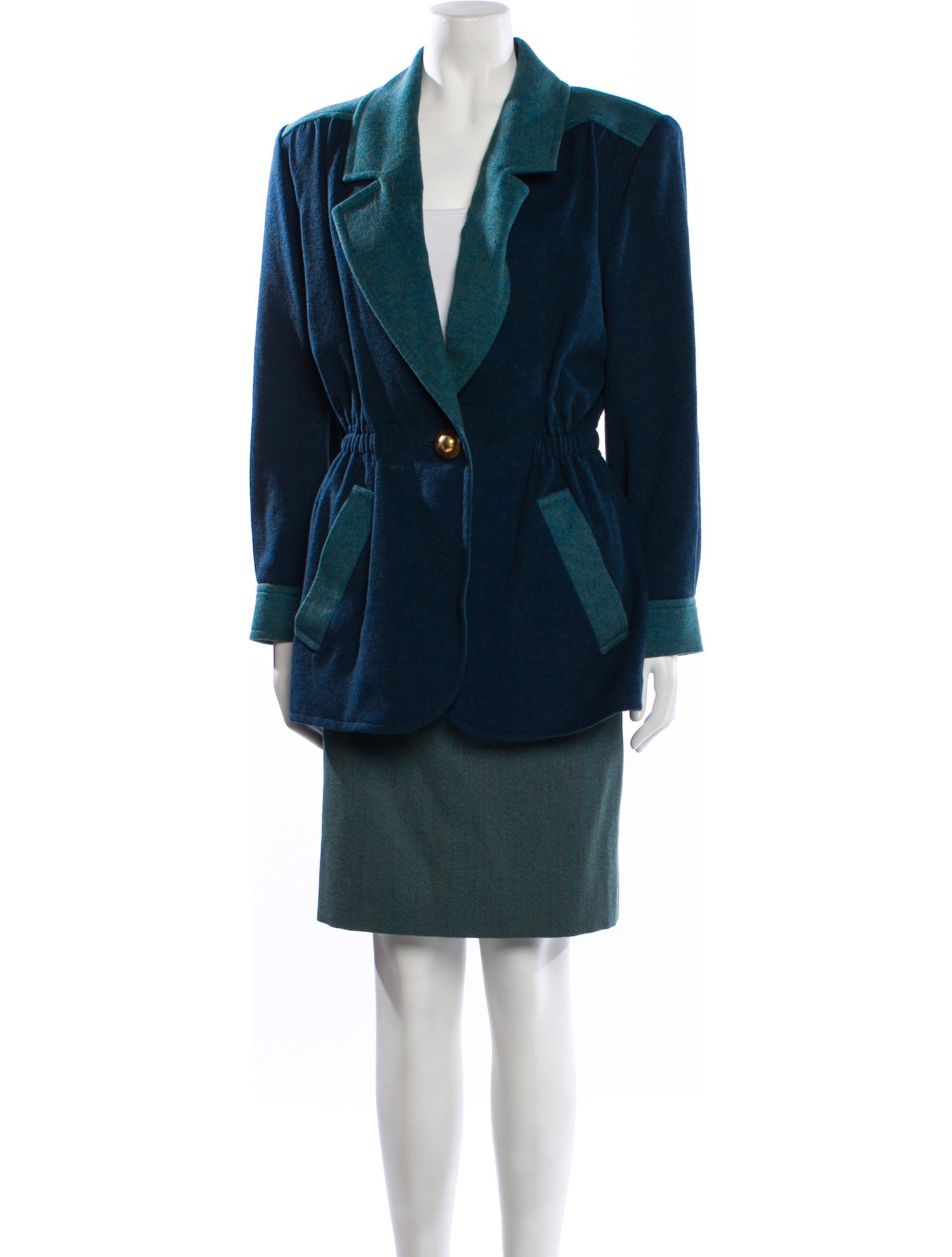 Yves Saint Laurent Rive Gauche Vintage 1990 Skirt Suit