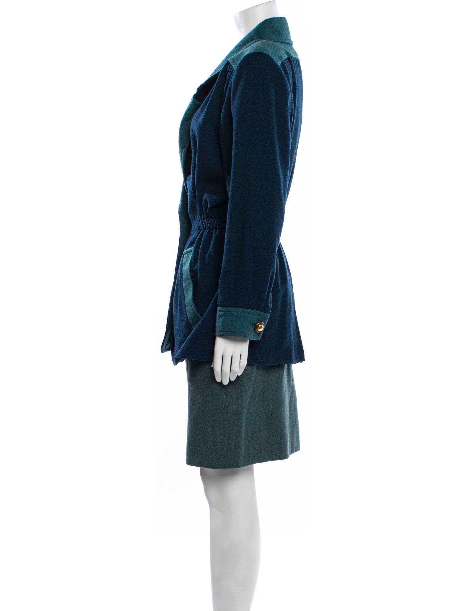 Yves Saint Laurent Rive Gauche Vintage 1990 Skirt Suit