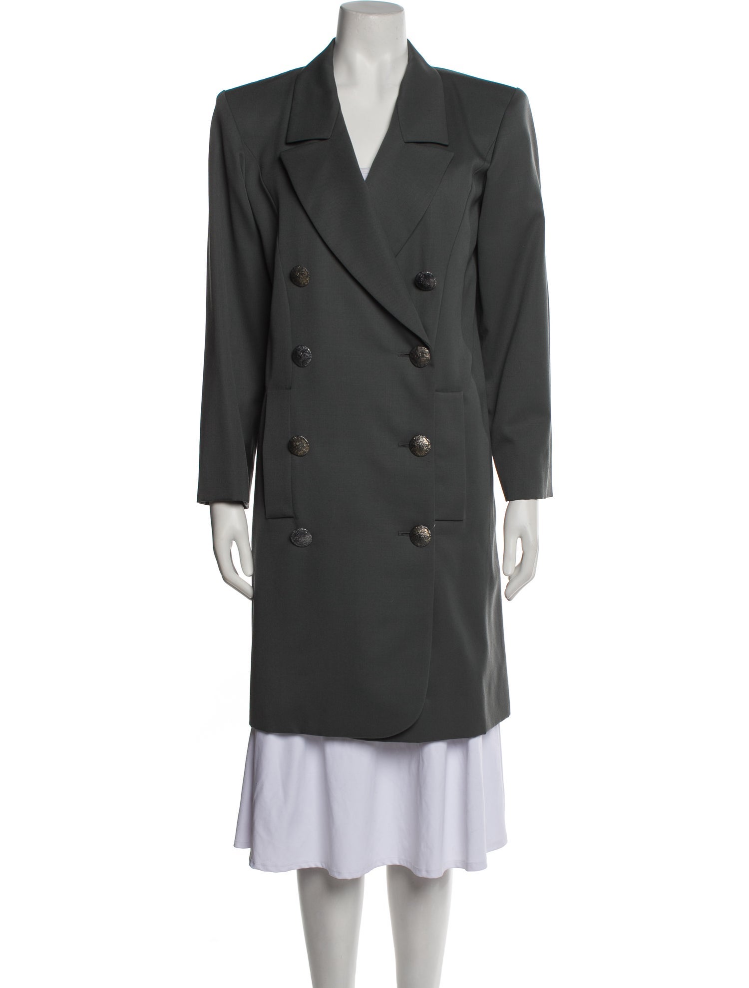 Yves Saint Laurent Rive Gauche Vintage 1990's Peacoat