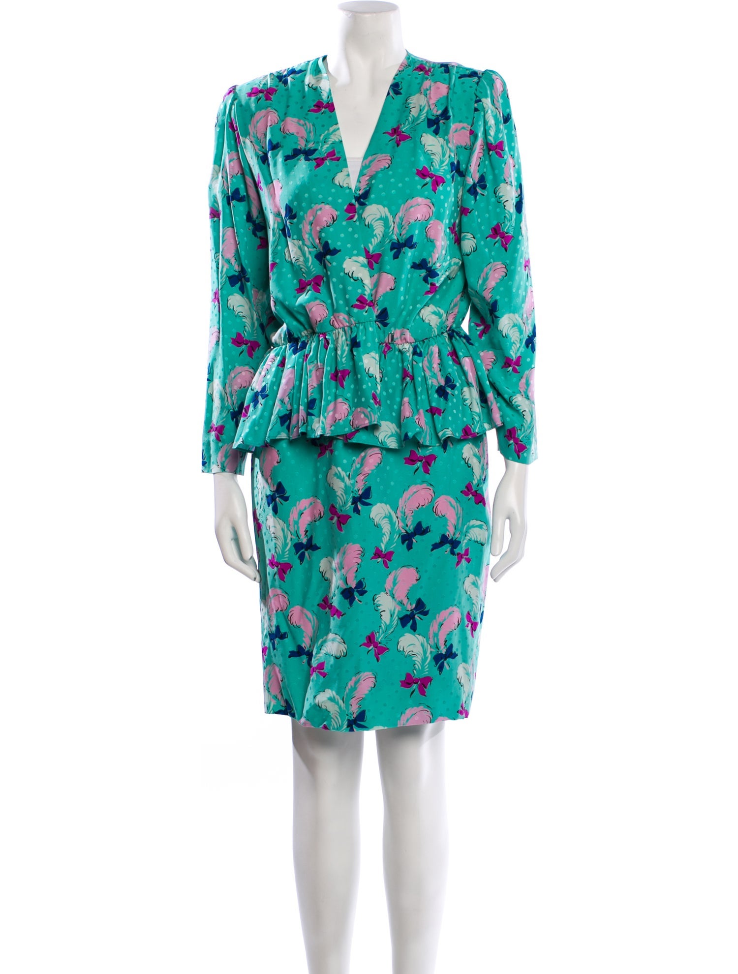 Yves Saint Laurent Rive Gauche Vintage 1987 Skirt Suit