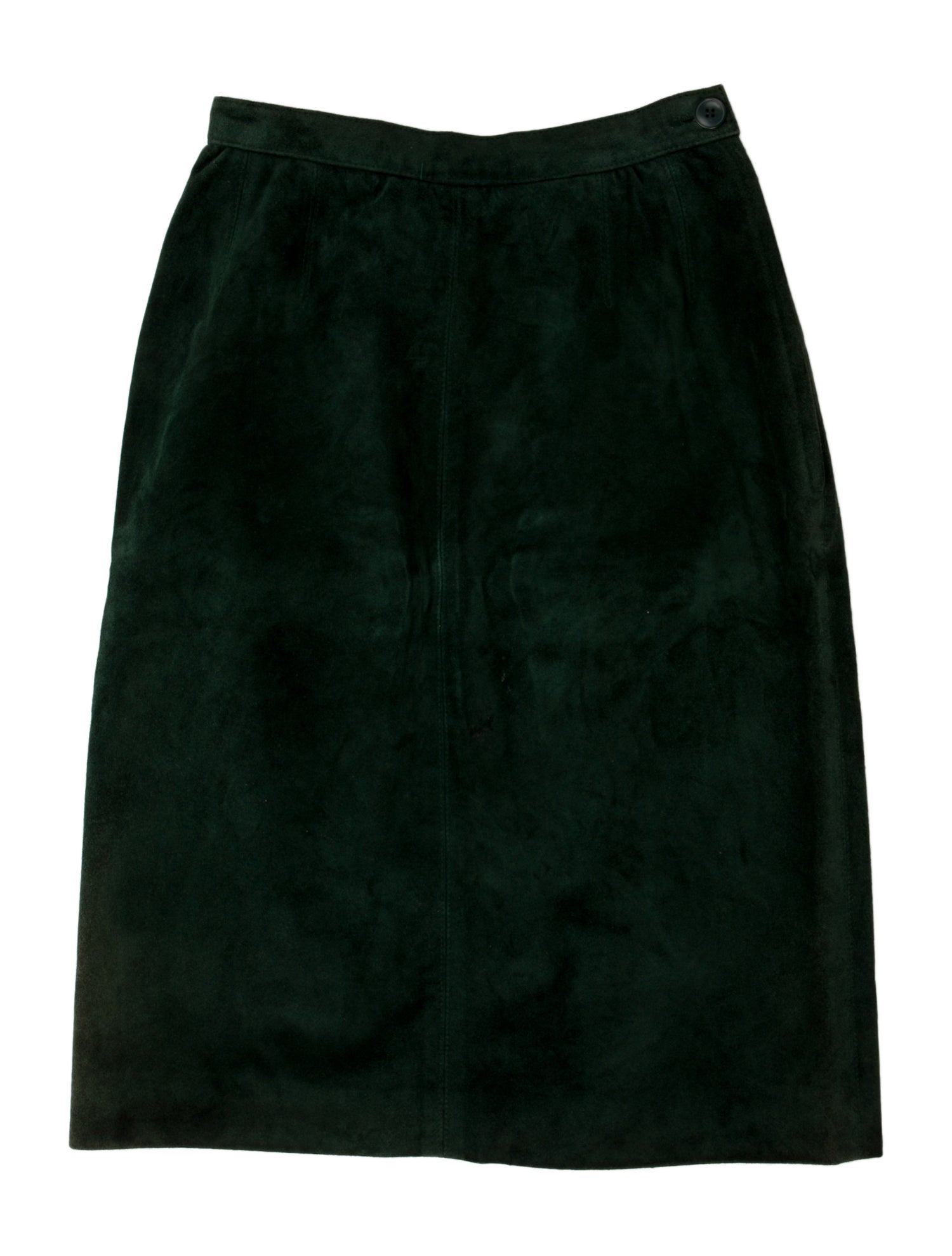 Yves Saint Laurent Rive Gauche Leather Knee-Length Skirt