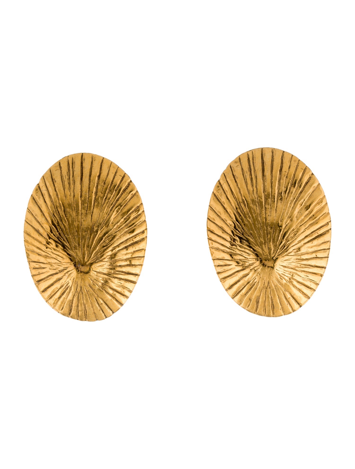Yves Saint Laurent Rive Gauche Vintage Textured Clip-On Earrings
