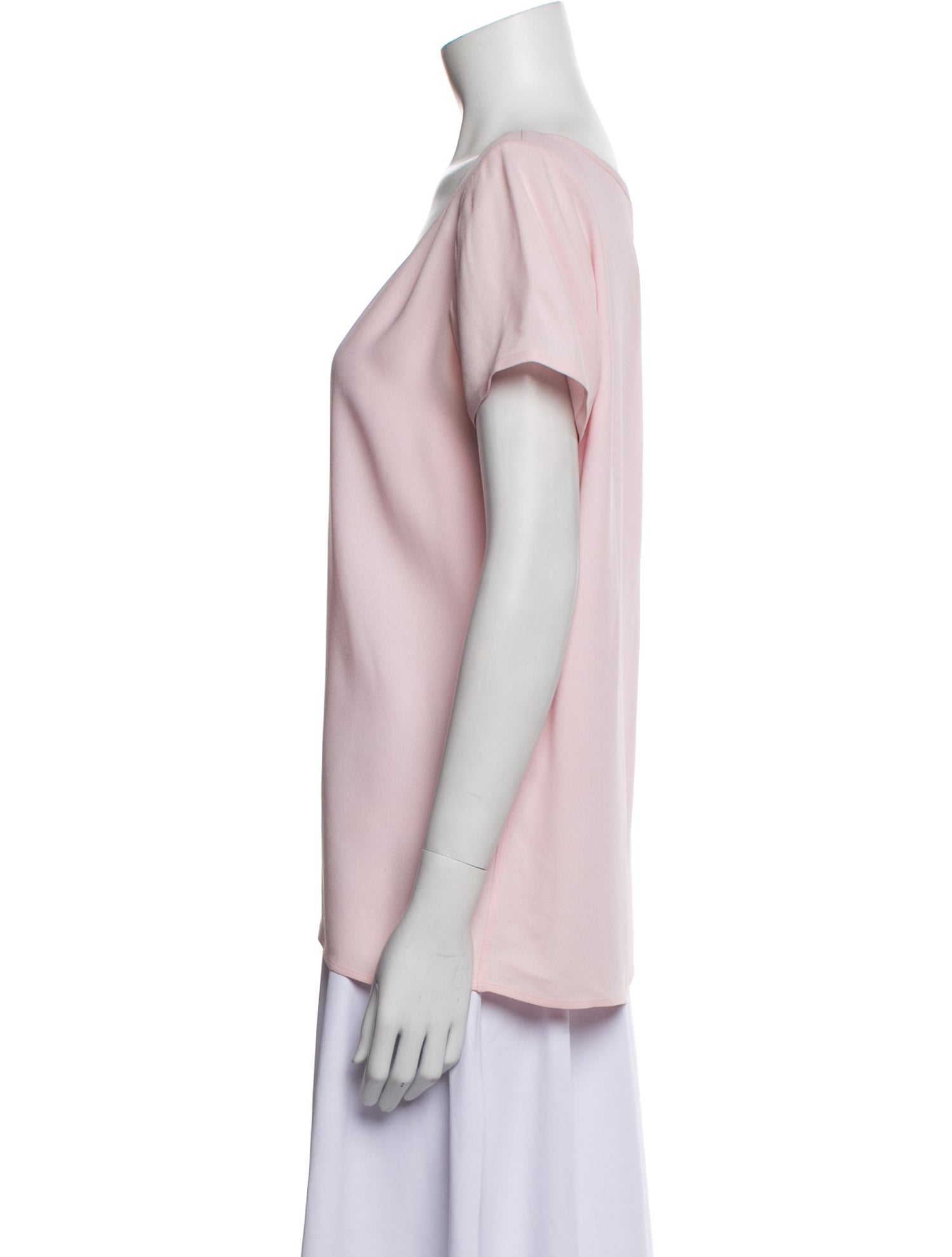 Yves Saint Laurent Rive Gauche Late 1980's - Early 1990's V-Neck Blouse