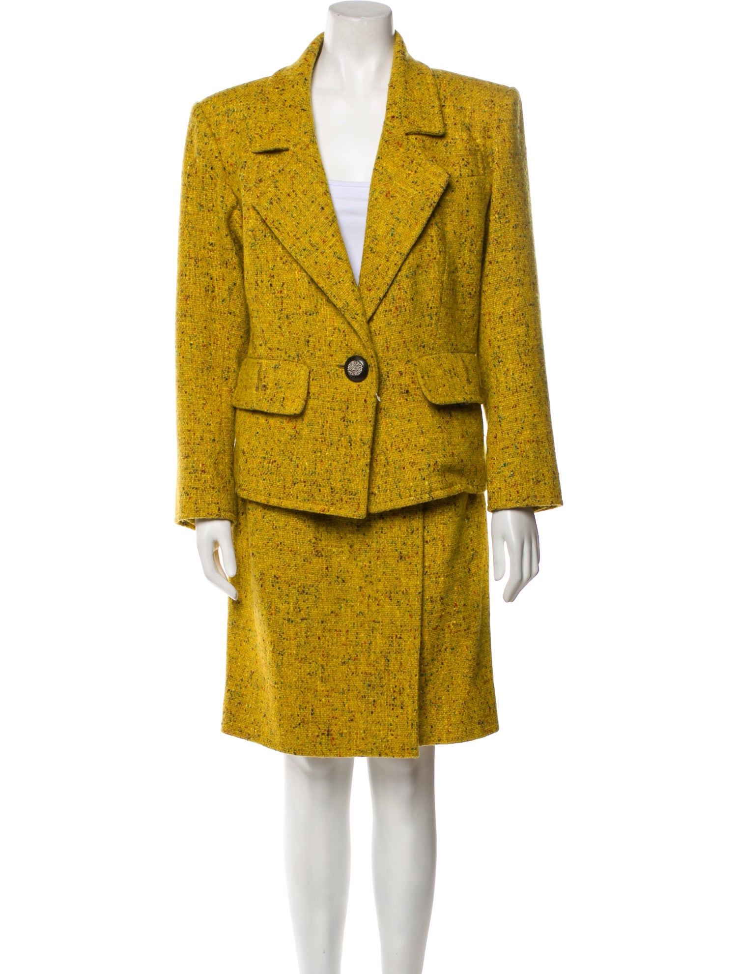 Yves Saint Laurent Rive Gauche Vintage 1989 Skirt Suit