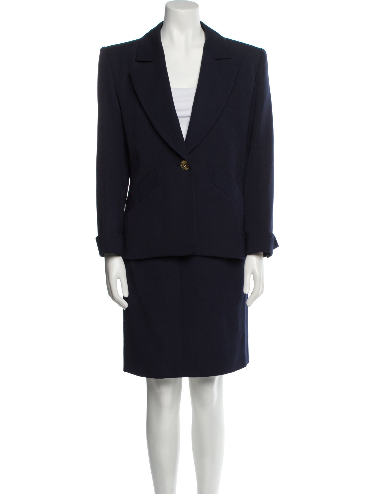Yves Saint Laurent Rive Gauche Vintage 1980's Skirt Suit