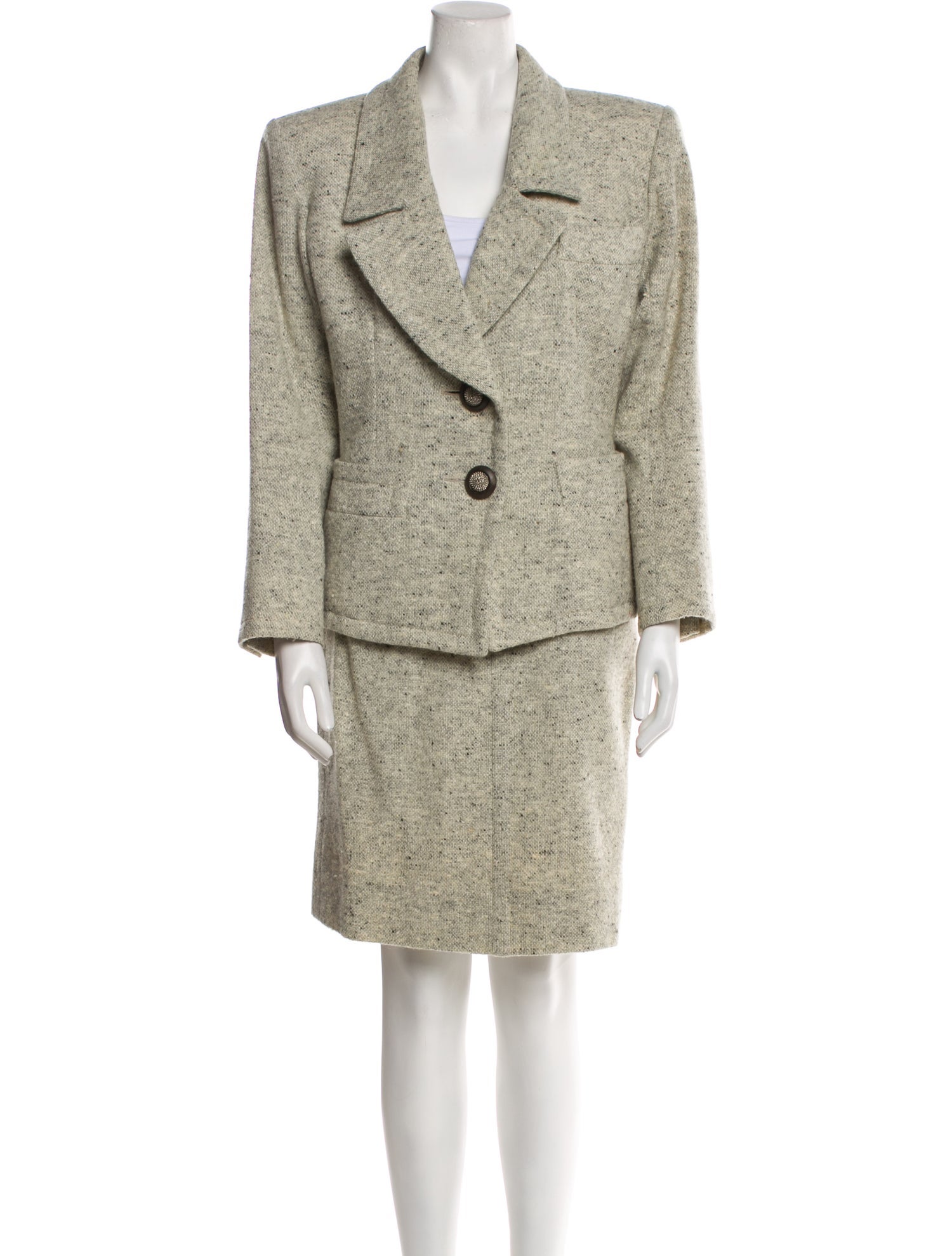 Yves Saint Laurent Rive Gauche Vintage 1989 Skirt Suit