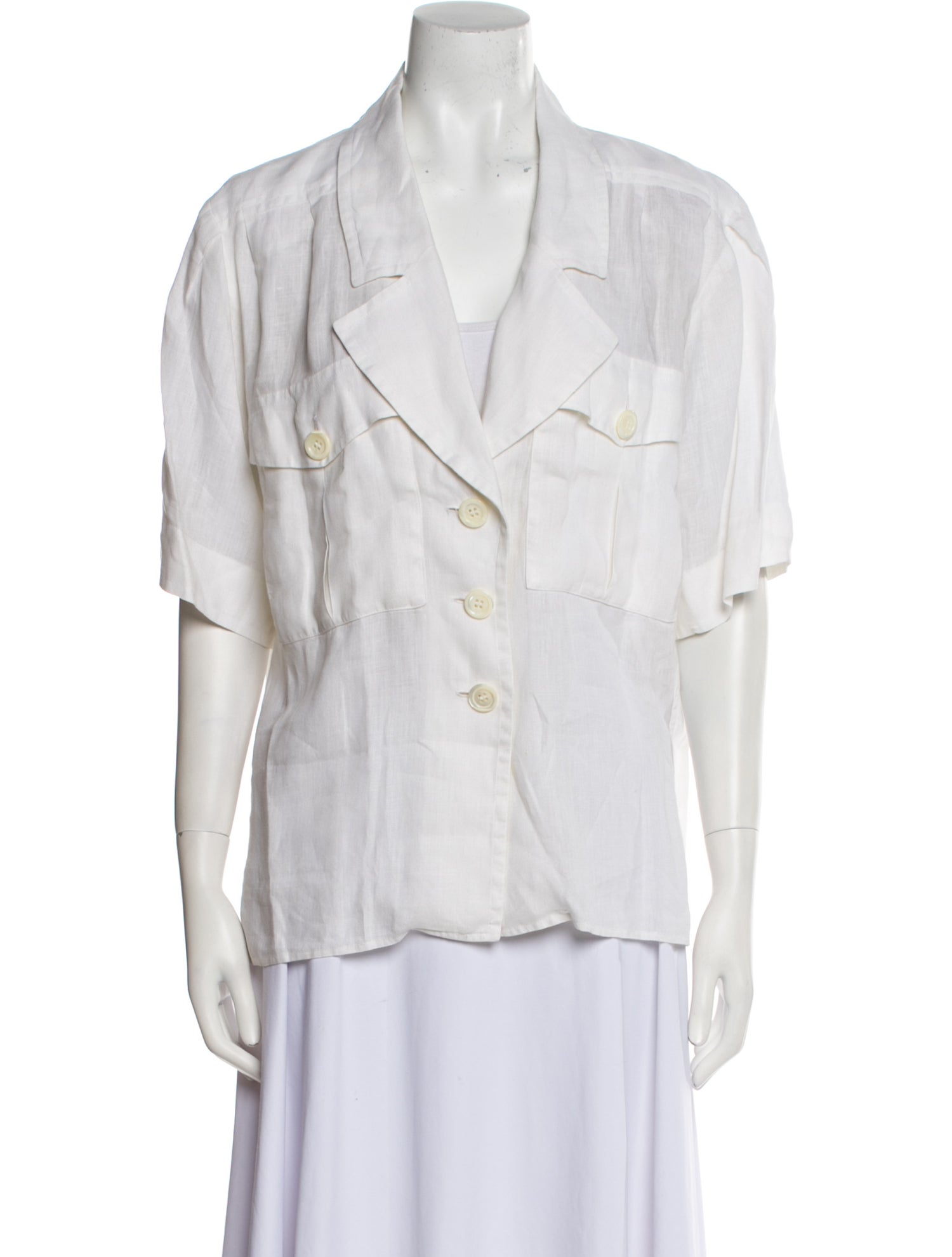 Yves Saint Laurent Rive Gauche Vintage 1990 Button-Up Top