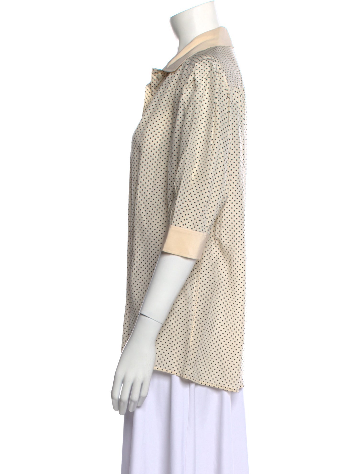 Yves Saint Laurent Rive Gauche Vintage 1980's Button-Up Top