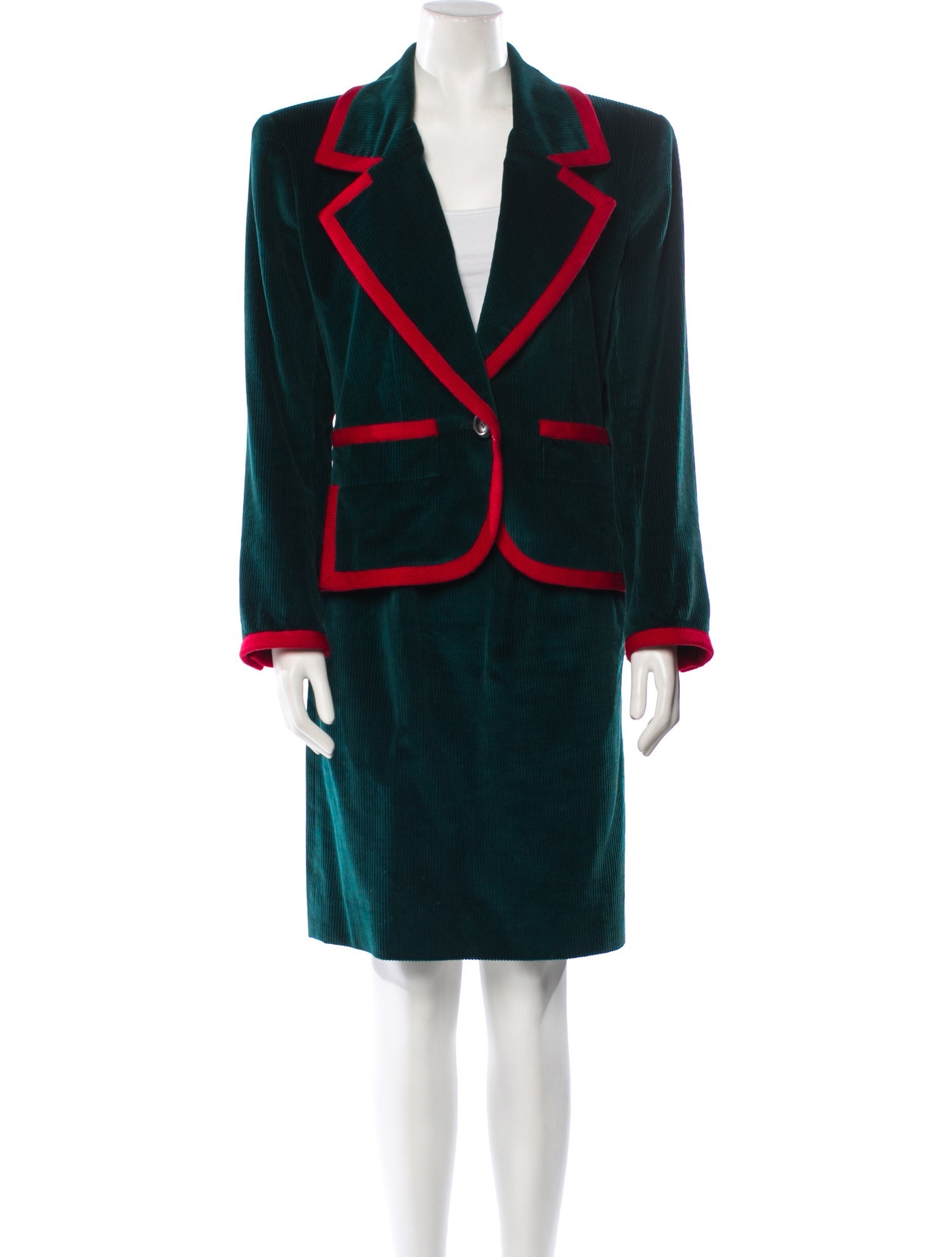 Yves Saint Laurent Rive Gauche Vintage 1989 Skirt Suit