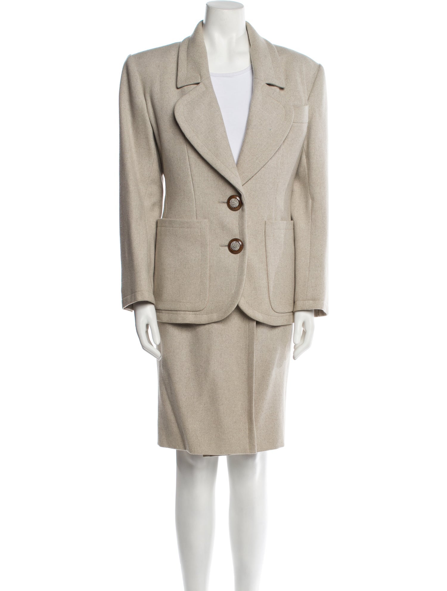 Yves Saint Laurent Rive Gauche Vintage 1989 Skirt Suit
