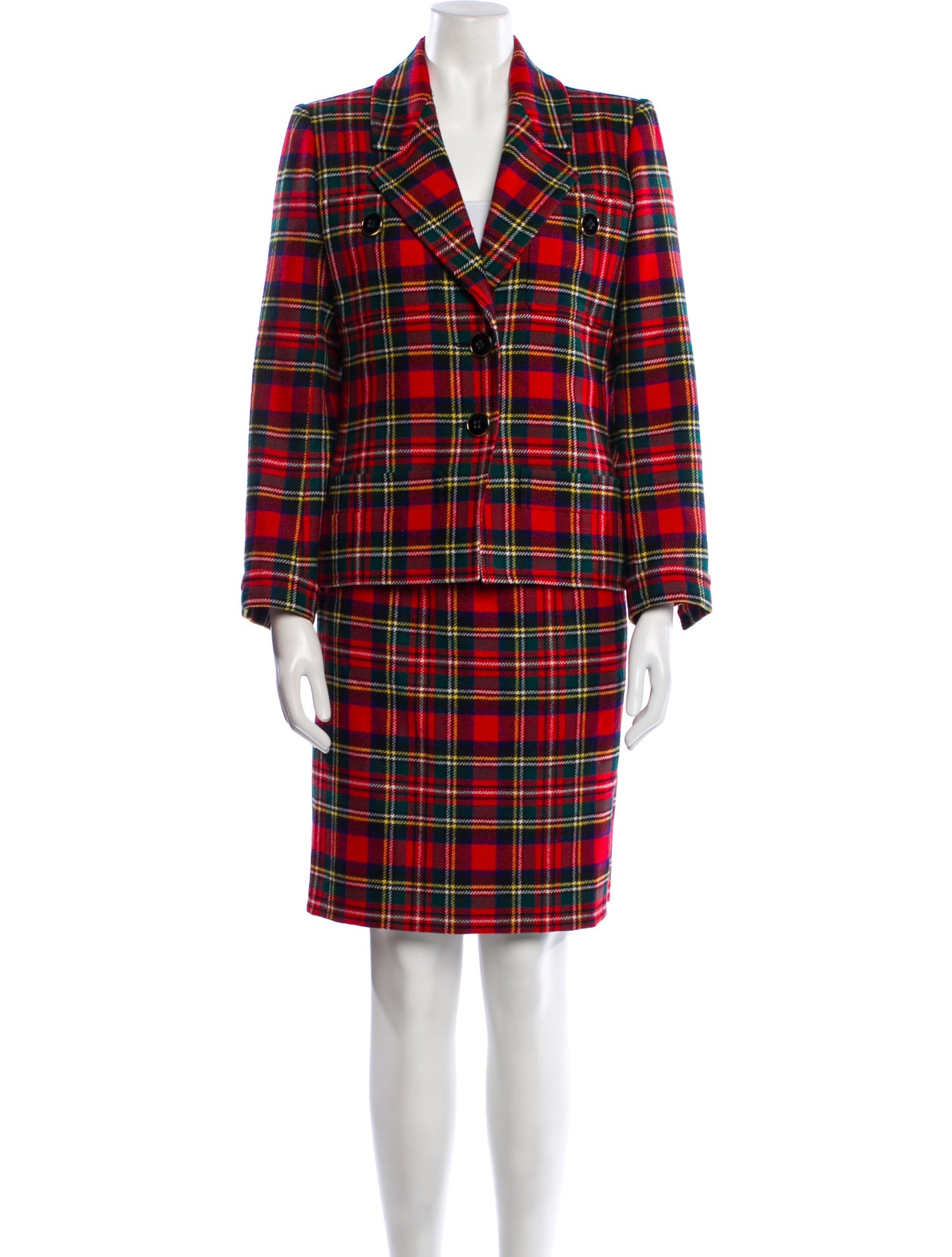 Yves Saint Laurent Rive Gauche Vintage 1980's Skirt Suit