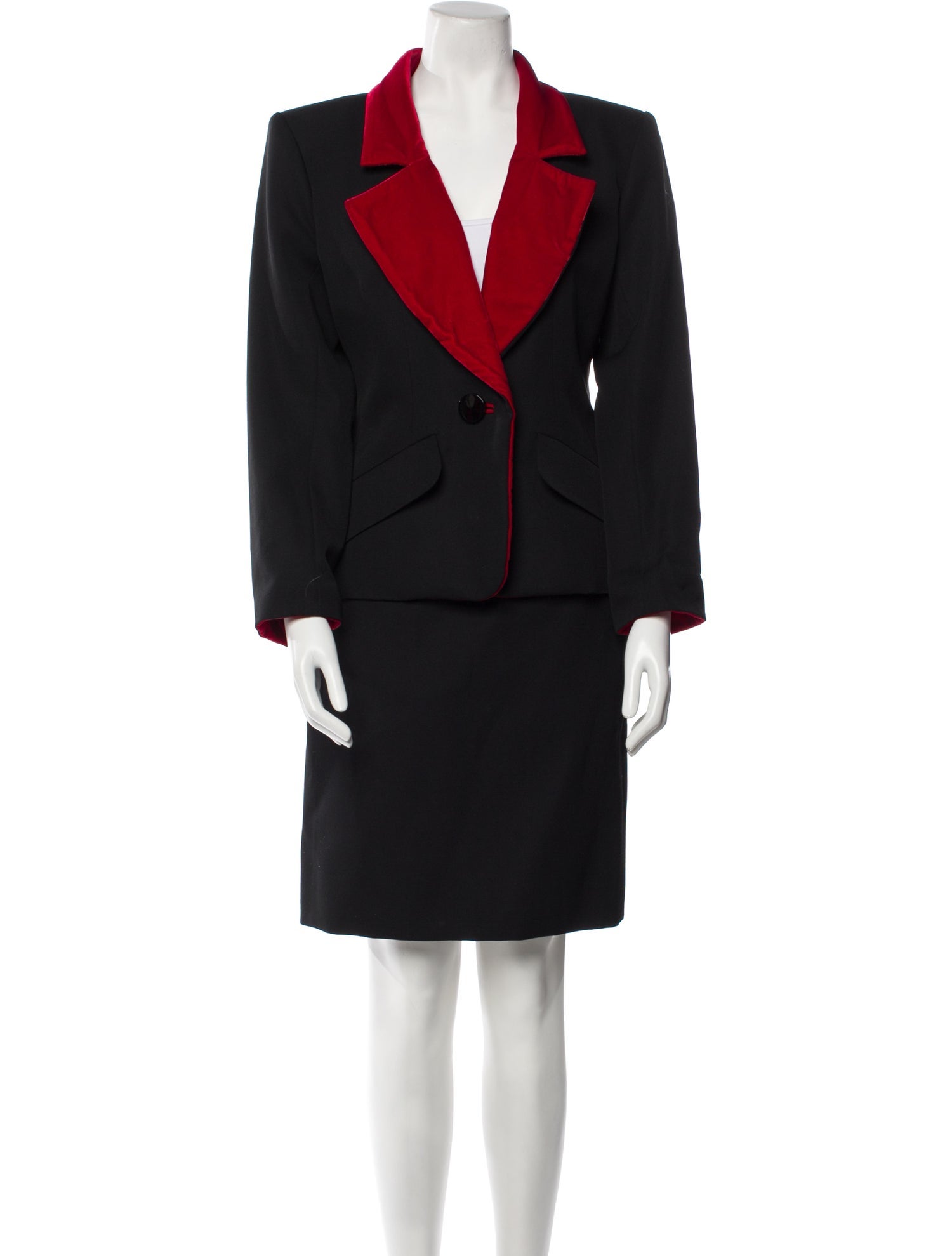 Yves Saint Laurent Rive Gauche Vintage 1990 Skirt Suit