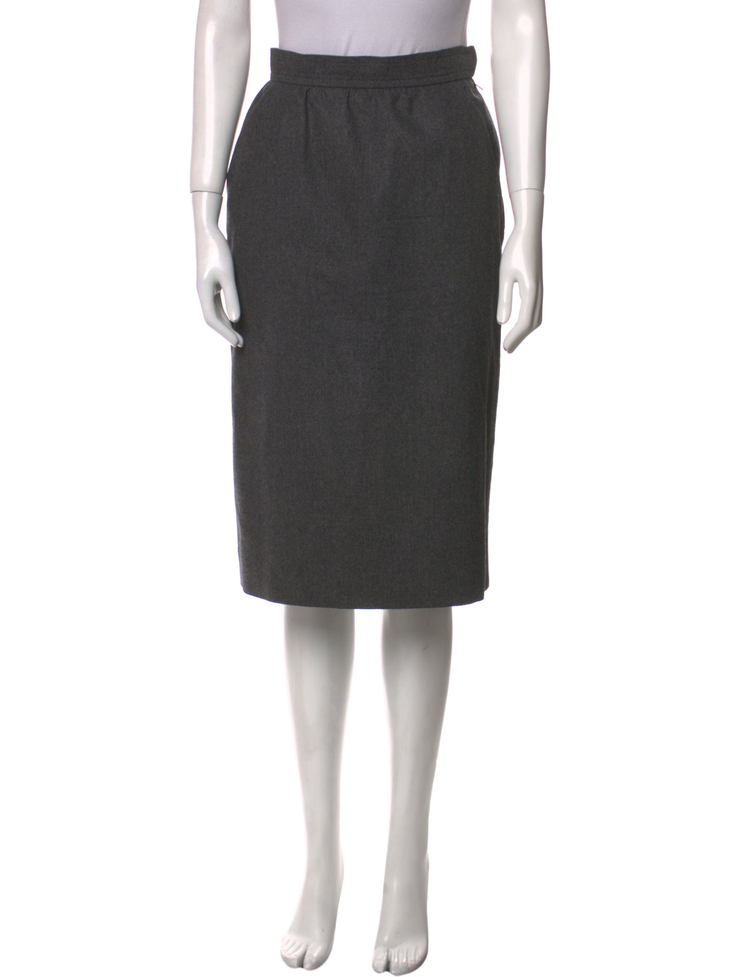 Yves Saint Laurent Rive Gauche Wool Knee-Length Skirt
