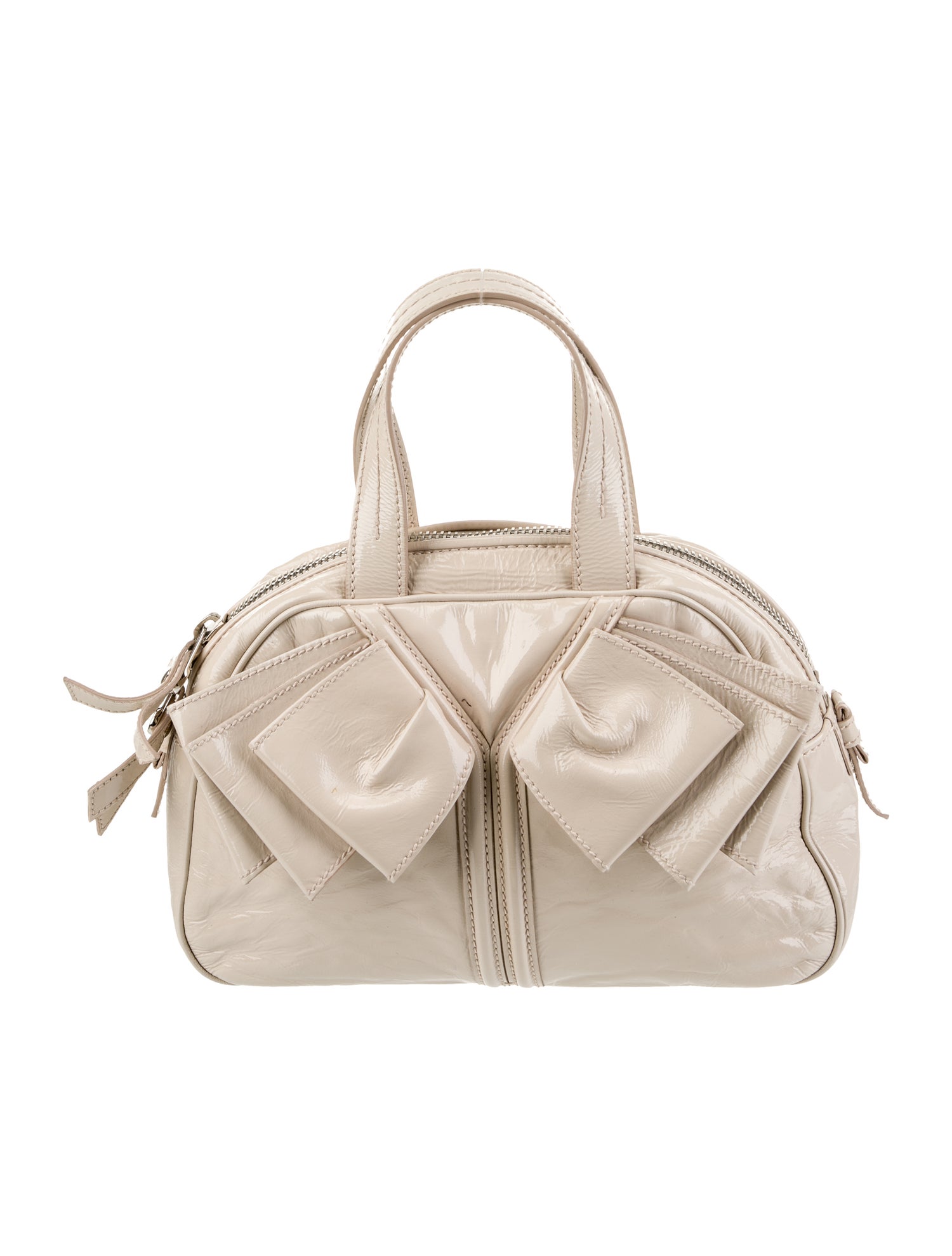 Yves Saint Laurent Rive Gauche Patent Leather Top Handle Bag