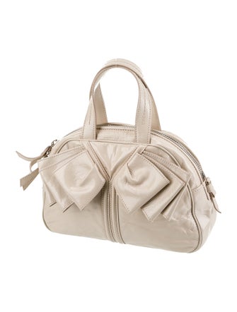 Yves Saint Laurent Rive Gauche Patent Leather Top Handle Bag