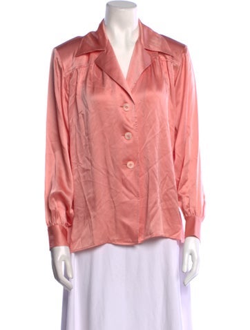 Yves Saint Laurent Rive Gauche Tops Vintage 1986 Button-Up Top Us6, Fr38 | M