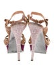 Yves Saint Laurent Rive Gauche Suede T-Strap Sandals