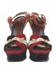 Yves Saint Laurent Rive Gauche Suede T-Strap Sandals