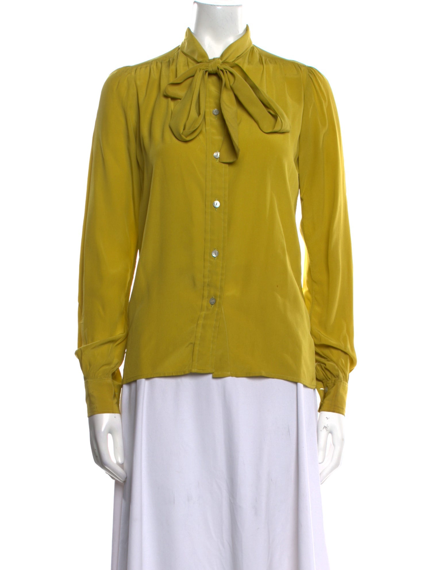 Yves Saint Laurent Rive Gauche Vintage 1980's Button-Up Top