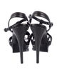 Yves Saint Laurent Rive Gauche Leather T-Strap Sandals