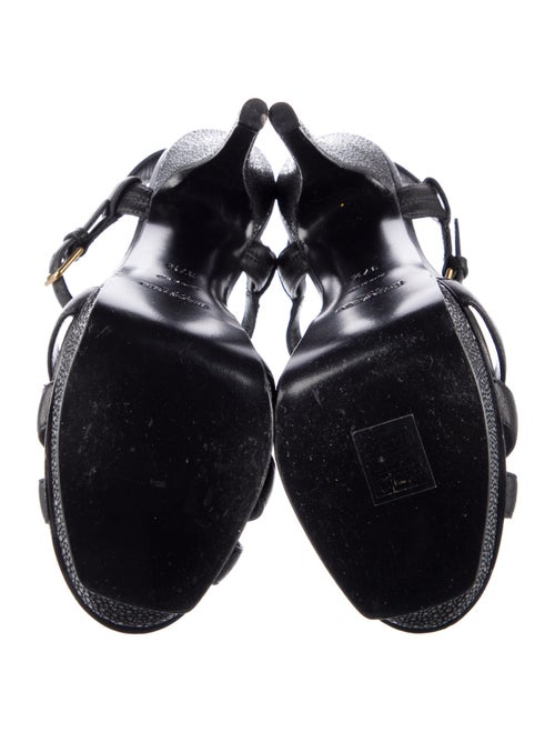Yves Saint Laurent Rive Gauche Leather T-Strap Sandals