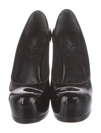 Yves Saint Laurent Rive Gauche Patent Leather Pumps