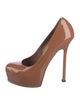 Yves Saint Laurent Rive Gauche Patent Leather Pumps