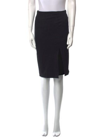 Yves Saint Laurent Rive Gauche Wool Knee-Length Skirt