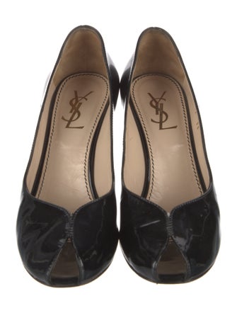 Yves Saint Laurent Rive Gauche Patent Leather Pumps