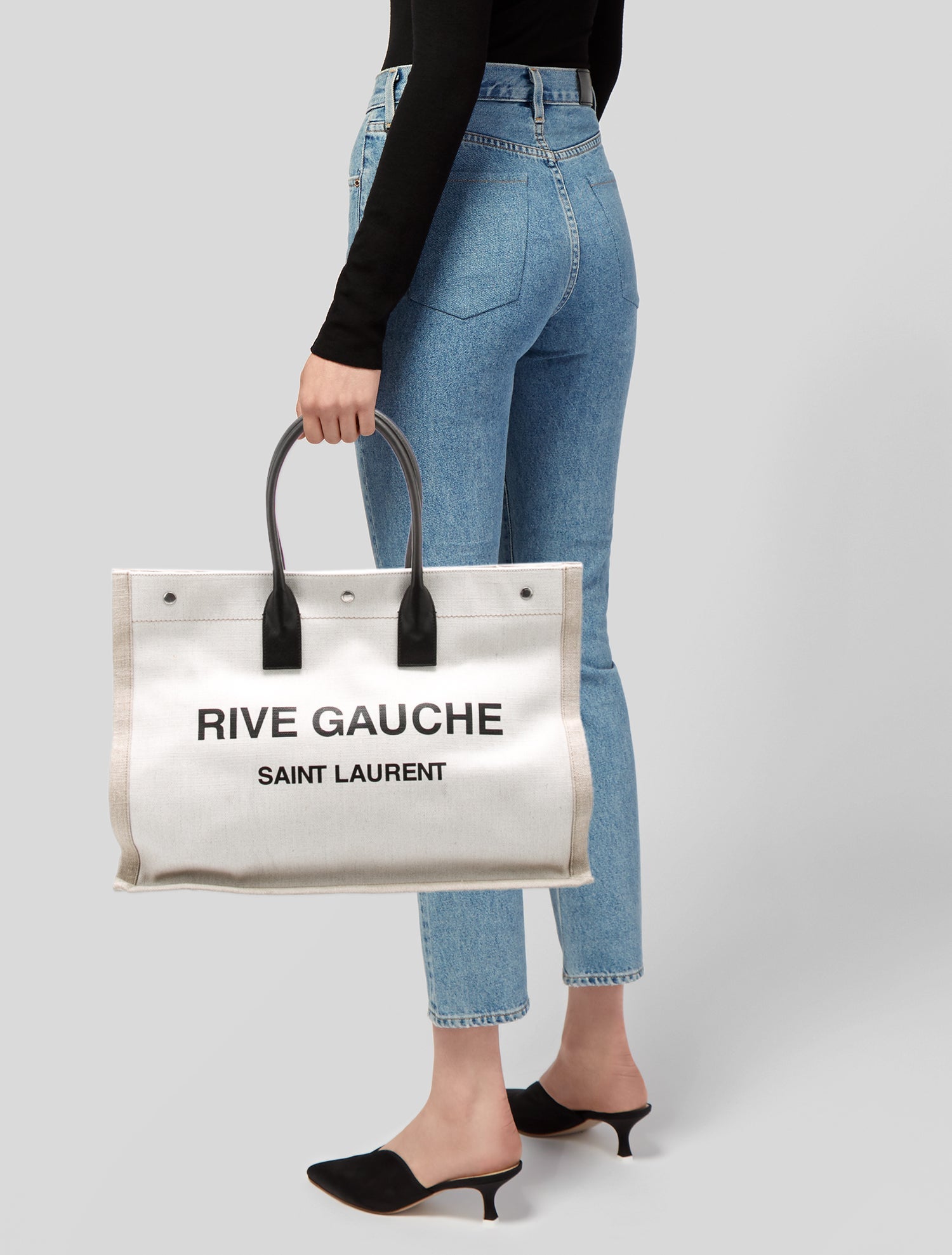 Saint Laurent Canvas Rive Gauche Large