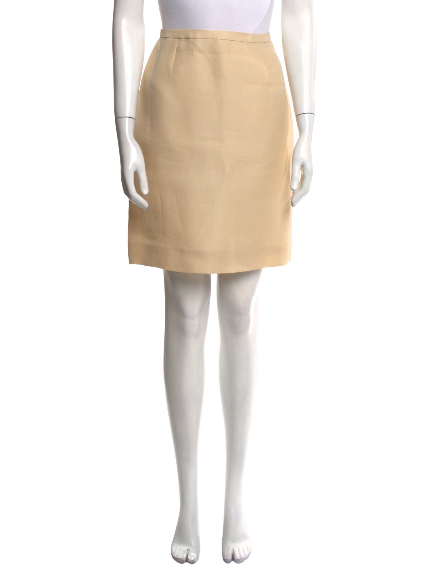 Yves Saint Laurent Rive Gauche Silk Knee-Length Skirt