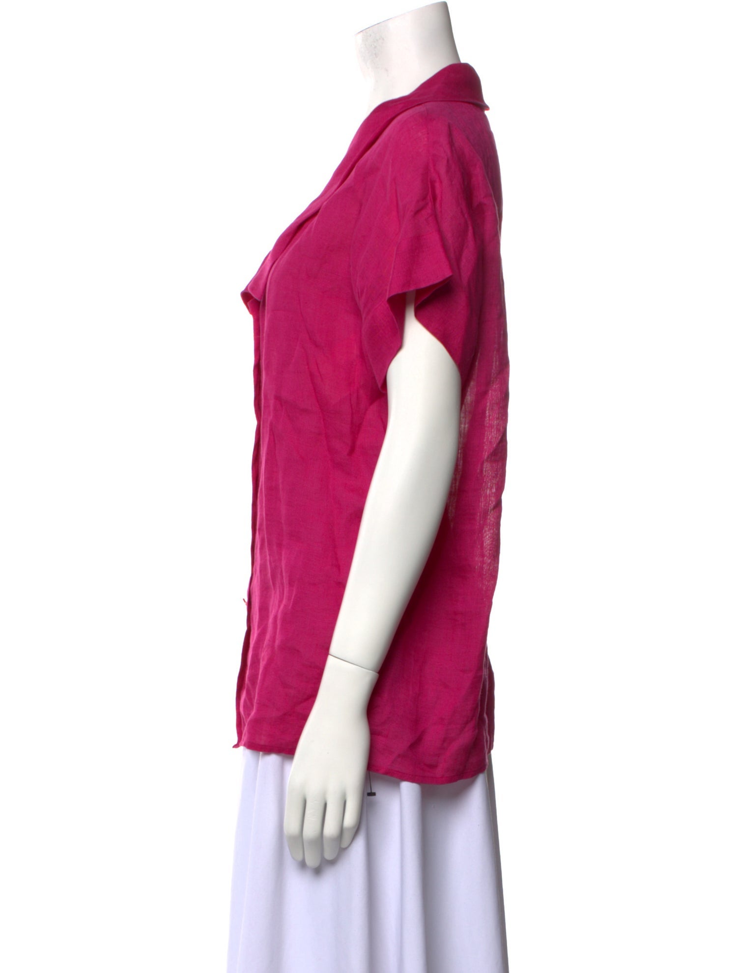 Yves Saint Laurent Rive Gauche Vintage V-Neck Button-Up Top