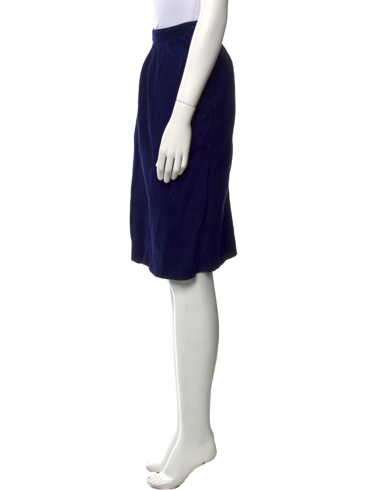 Yves Saint Laurent Rive Gauche Suede Knee-Length Skirt