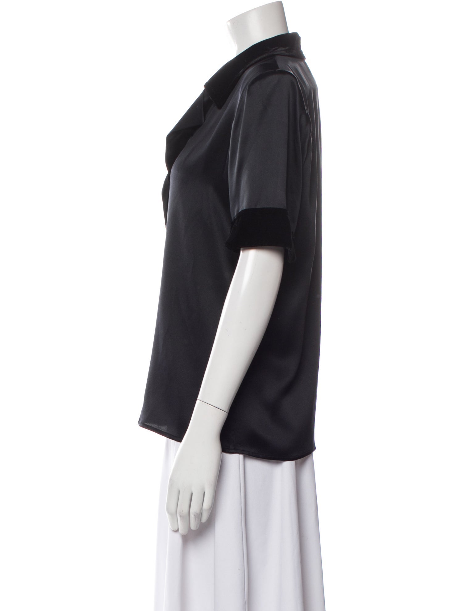 Yves Saint Laurent Rive Gauche Vintage Late 1980's - Early 1990's Button-Up Top