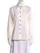 Yves Saint Laurent Rive Gauche Long Sleeve Button-Up Top