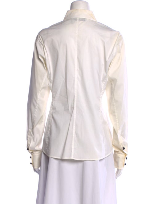 Yves Saint Laurent Rive Gauche Long Sleeve Button-Up Top