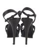 Yves Saint Laurent Rive Gauche Leather T-Strap Sandals