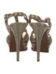 Yves Saint Laurent Rive Gauche Leather T-Strap Sandals