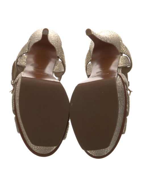 Yves Saint Laurent Rive Gauche Leather T-Strap Sandals